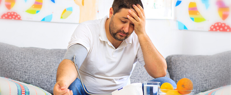 Banner image of a stressed person